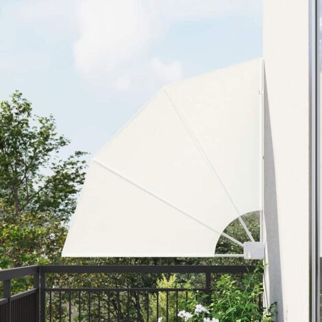 Schermo di Privacy per Balcone 115 x 115 cm Poliestere Crema vidaXL