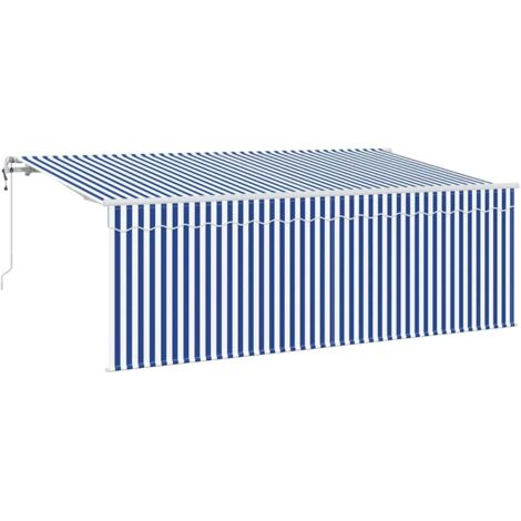Tenda Retrattile Blu e Bianco 400 x 200 cm vidaXL (1/5)