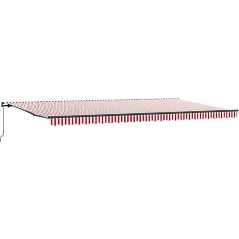 Tenda retrattile Rosso e Bianco 600 × 350 cm vidaXL