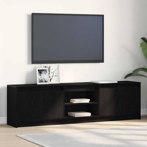vidaXL Mobile TV Nero 182 x 34 x 50 cm Legno multistrato