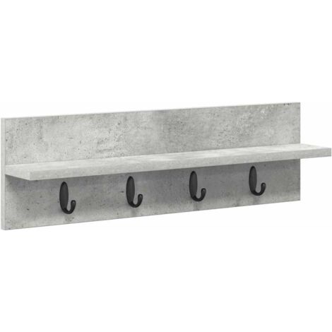 Appendiabiti a muro Grigio cemento 60 x 10,5 x 18 cm vidaXL