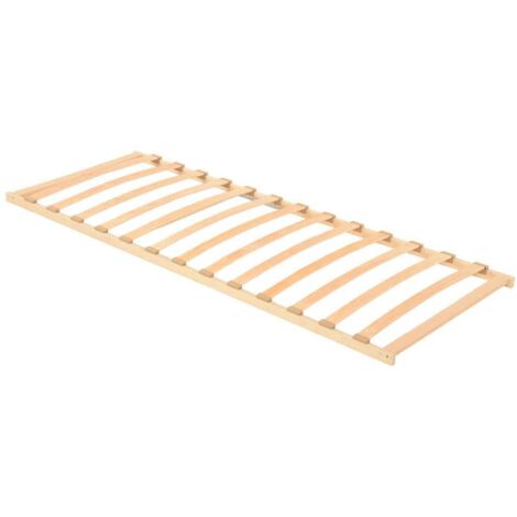 Base a doghe Marrone 70 x 190 cm Legno massello di faggio vidaXL