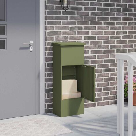 Cassetta per pacchi Oliver verde 44,5 x 29 x 110,5 cm Acciaio vidaXL