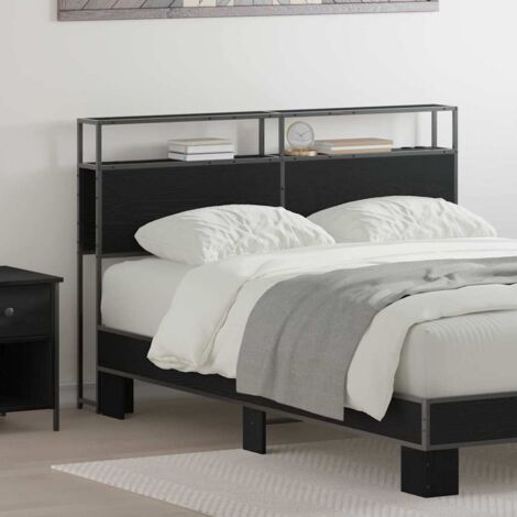 vidaXL Testata contenitore Rovere nero Legno multistrato (1/5)