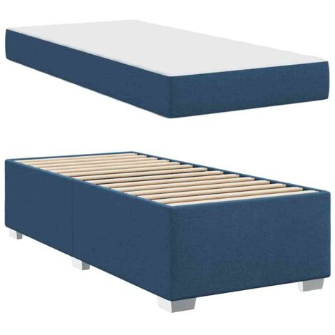 Struttura del letto con materasso Blu 80 x 200 cm Tessuto vidaXL (1/5)