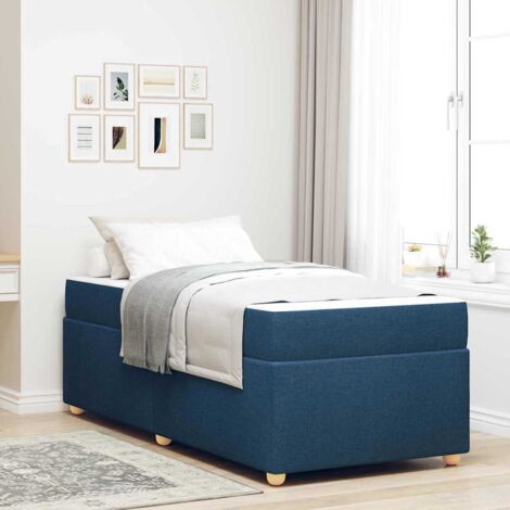 Struttura del letto con materasso Blu 80 x 200 cm Tessuto vidaXL (1/5)