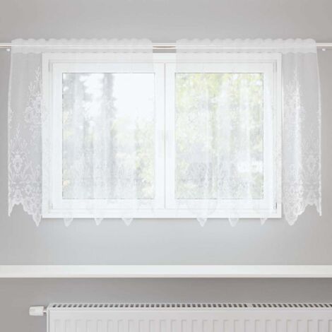 Tenda in Pizzo con tende Bianco 100 x 150 cm Poliestere vidaXL (1/5)