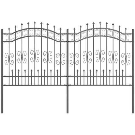 vidaXL Recinzione per Giardino Grigio 165 cm