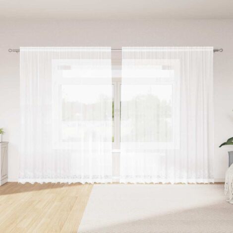 Tenda in Pizzo con tende Bianco 220 x 300 cm Poliestere vidaXL (1/5)