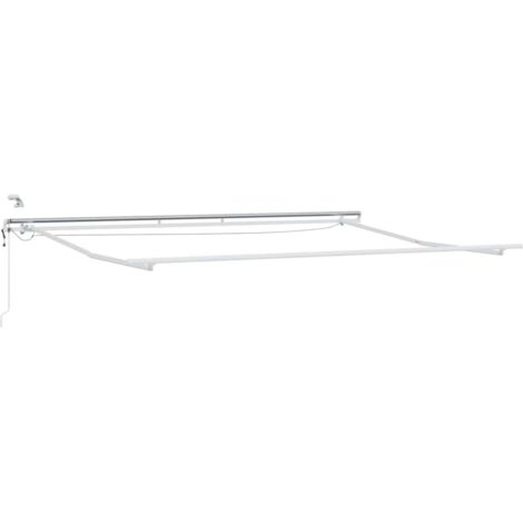 Tenda da Sole con Bianco 4,5 × 3 m Metallo vidaXL