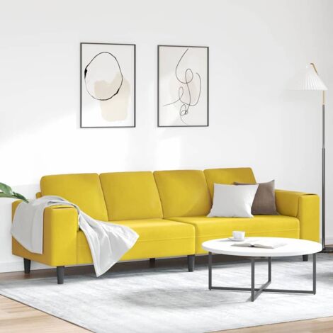 vidaXL Set di divani Giallo Velluto