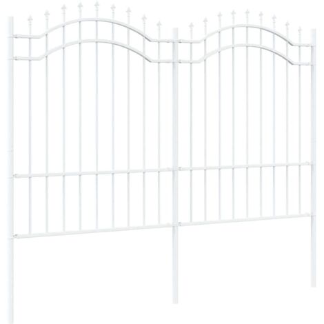vidaXL Recinzione per Giardino Bianco 190 cm