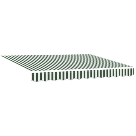 Telo di ricambio per tenda da sole Verde e Bianco 2,5 x 2 m vidaXL (1/5)