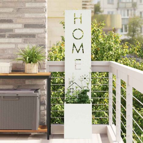 vidaXL Schermo per privacy in giardino Traforo Bianco 32 x 140 cm