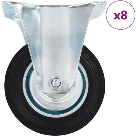 vidaXL Rotelle Fisse 8 pz 100 mm
