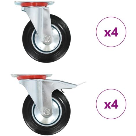 Ruote Girevoli 8 pz 160 mm vidaXL (1/5)
