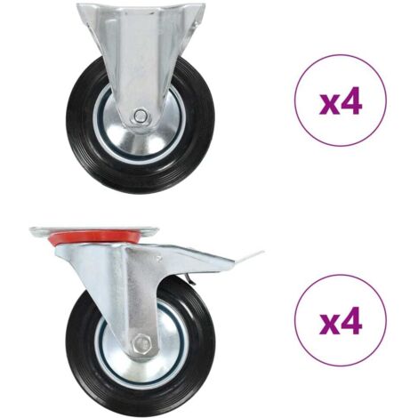 vidaXL Rotelle 8 pz 160 mm