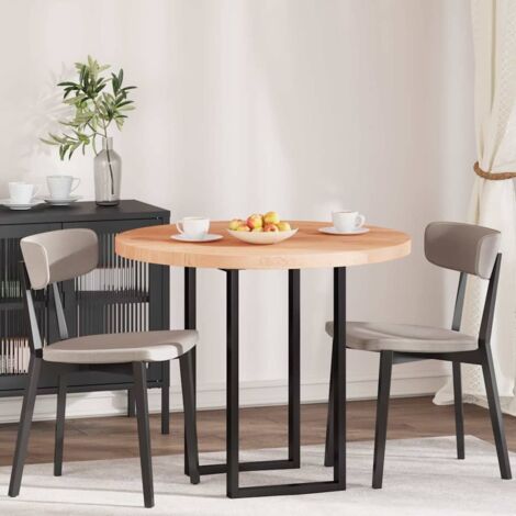 vidaXL Piano del tavolo Marrone chiaro Ø 90 x 4 cm