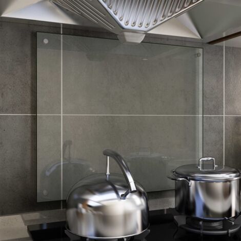 vidaXL Paraschizzi per Cucina Trasparente 70x60 cm in Vetro Temperato