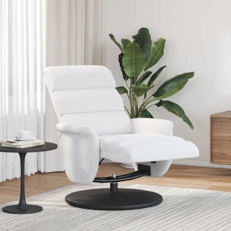 vidaXL Poltrona reclinabile Bianco 71 x 98 x 106 cm Pelle sintetica (1/5)