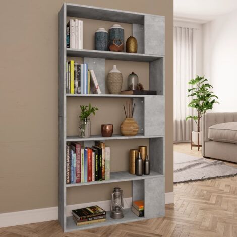Libreria/Divisorio Grigio Cemento 80x24x159cm Legno Ingegnerizzato vidaXL (1/6)
