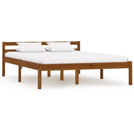 Giroletto senza Materaso Ambrato in Legno di Pino 120x200 cm vidaXL (1/7)
