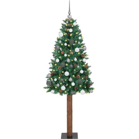 vidaXL Albero di Natale snodato con 300 LED con supporto Verde 210 cm