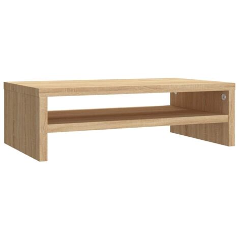 vidaXL Supporto Monitor Rovere Sonoma 42x24x13 cm in Legno Multistrato