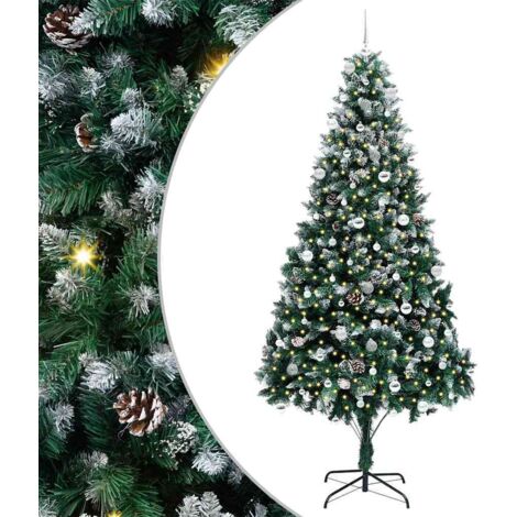 vidaXL Albero di Natale artificiale con 300 LED Verde 240 cm