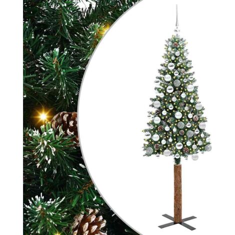 vidaXL Albero di Natale snodato con 300 LED Verde e Bianco 180 cm