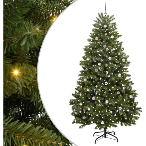 vidaXL Albero di Natale artificiale Verde 270 cm PVC e Metallo (1/5)