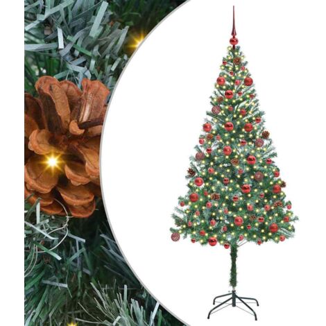 Albero di Natale artificiale Verde 180 cm PVC e Acciaio vidaXL (1/5)