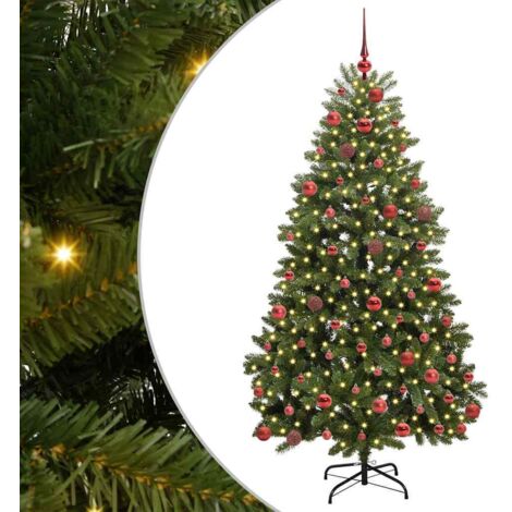 vidaXL Albero di Natale artificiale Verde 180 cm PVC e Metallo (1/5)