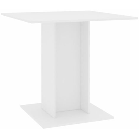 vidaXL Tavolo da Pranzo Stile Minimalista Elegante Moderno Semplice Robusto Tavola Arredo Cucina Bianco 80x80x75 cm in Truciolato