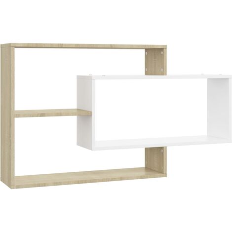 vidaXL Scaffale a Parete Grigio 90x16x78 cm in Truciolato