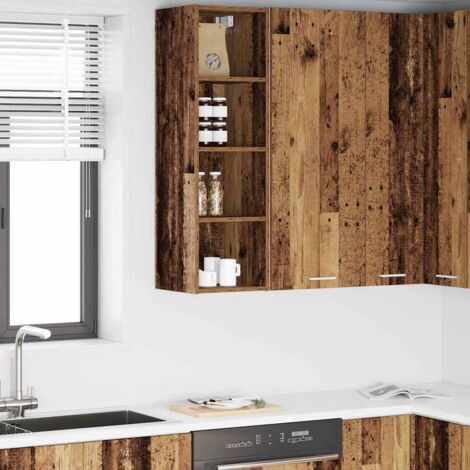 vidaXL Armadio pensile Legno vecchio 30 x 29,5 x 100 cm (1/5)