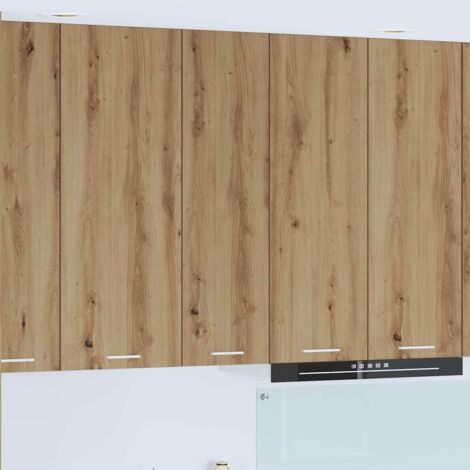 Armadio pensile con porta Rovere artigianale 30 x 31 x 100 cm vidaXL