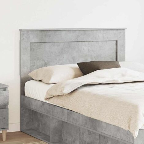 Testiera con testiera Grigio cemento 135 cm Legno multistrato vidaXL