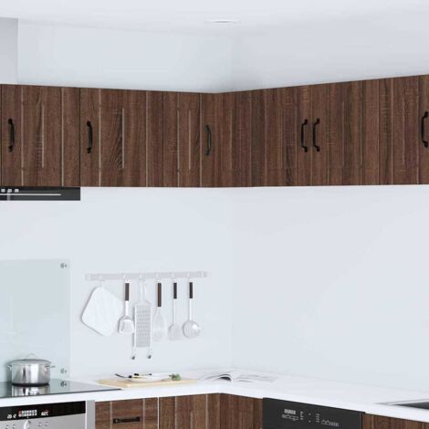 vidaXL Mobile angolare per parete LUCCA Rovere Marrone 57 x 57 x 40 cm