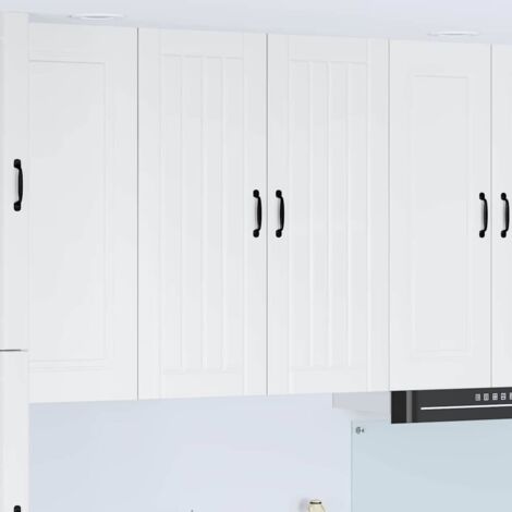 vidaXL Armadietto a muro LUCCA Bianco Lucido 80 x 31 x 100 cm