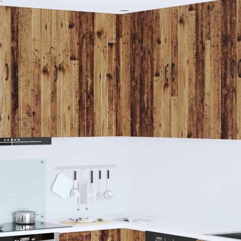 vidaXL Mobile angolare per parete LUCCA Legno antico 57 x 57 x 100 cm