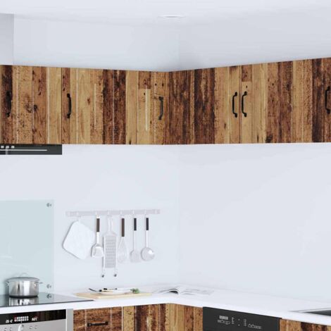 vidaXL Mobile angolare per parete LUCCA Legno antico 57 x 57 x 40 cm
