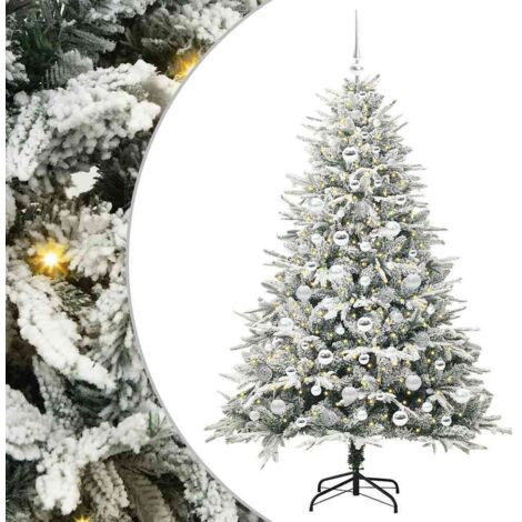 Albero di Natale Artificiale Pre-illuminato con Set di Palline vidaXL