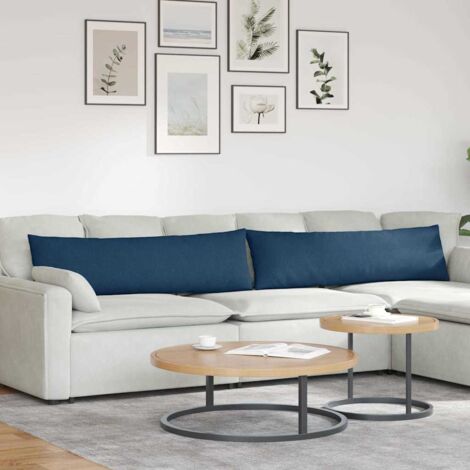 Cuscini da Divano 2 pcs Blu 145 x 40 cm Tessuto vidaXL