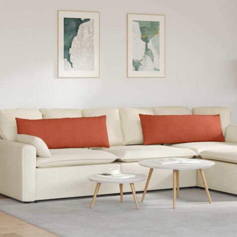 Cuscini da Divano 2 pcs Rosso Arancio 120 x 40 cm vidaXL