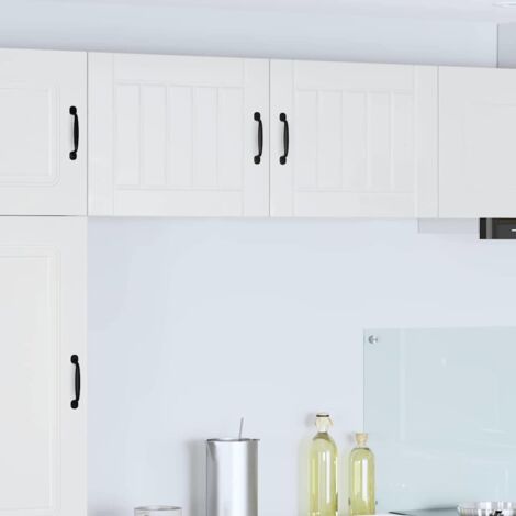 vidaXL Armadietto a muro LUCCA 2 pcs Bianco Lucido 50 x 31 x 40 cm