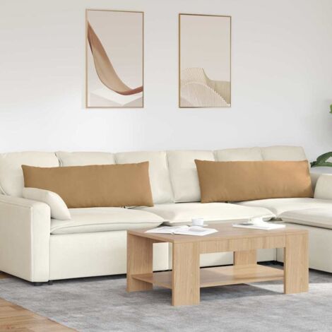 Cuscini da Divano 2 pcs Marrone 120 x 40 cm Tessuto in Cords vidaXL (1/5)