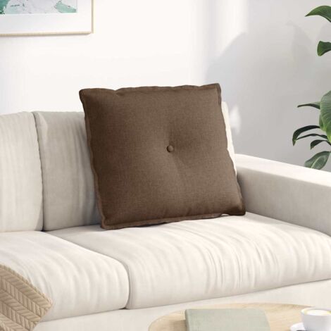 Cuscino per Schiena Marrone 60 x 19 x 50 cm Tessuto vidaXL