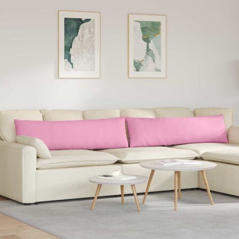 Cuscini da Divano 2 pcs Rosa 145 x 40 cm Tessuto vidaXL