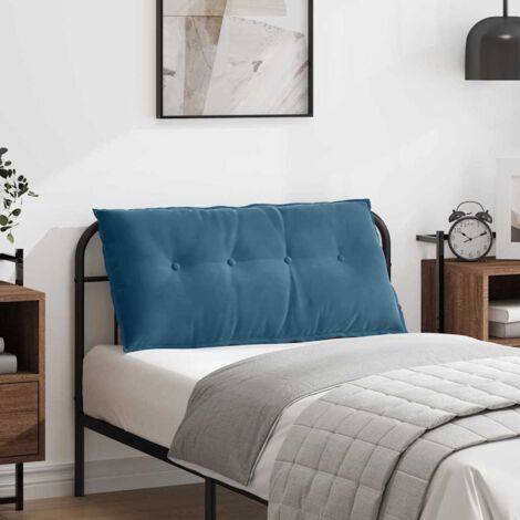Cuscino per Schiena Blu 100 x 50 cm Tessuto in Cords vidaXL